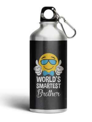 YaYa cafe Birthday Rakhi Gifts Combo Worlds Smartest Brother Sipper Water Bottle 600ml - Set of 2