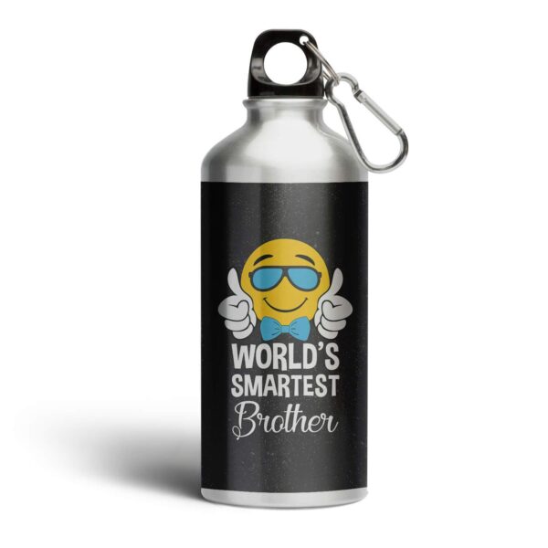 YaYa cafe Birthday Rakhi Gifts Combo Worlds Smartest Brother Sipper Water Bottle 600ml - Set of 2