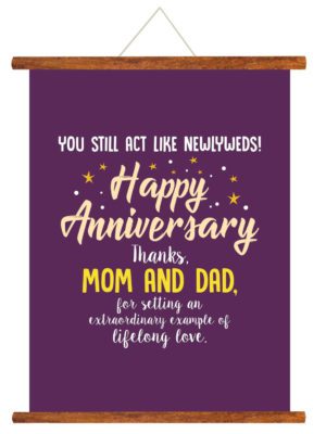 Yaya Cafe Scroll Greeting Card for Parents, Thanks Mom and Dad- 15×20 inches