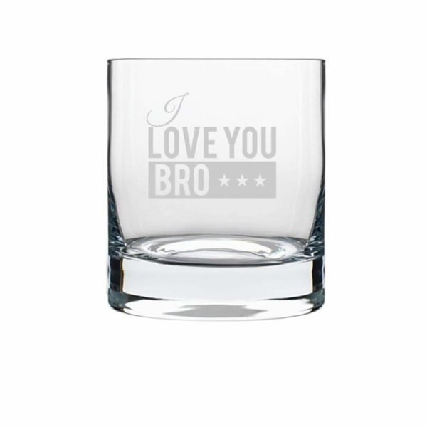 TheYaYaCafe Yaya Cafe™ Birthday Rakhi Gifts for Brother, I Love You Bro Whiskey Glass Stelvio, Coaster Gift Combo of 4