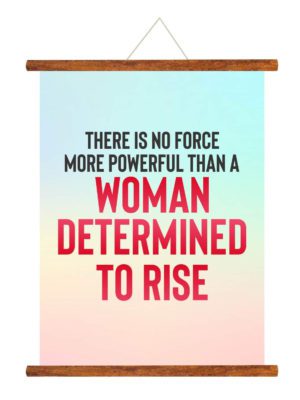 YaYa cafe Women's Day Gifts Determined To Rise Greeting Card Scroll - 15x20 inches