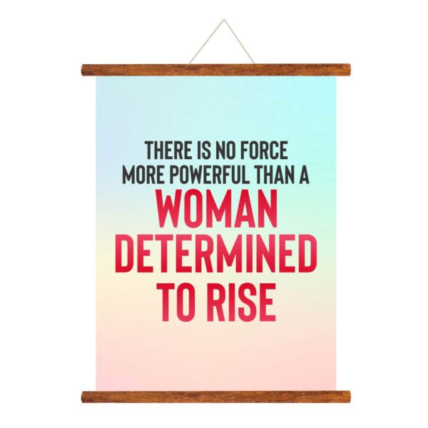 YaYa cafe Women's Day Gifts Determined To Rise Greeting Card Scroll - 15x20 inches