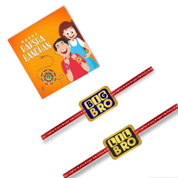 Big Bro & Lil Bro Kids Rakhi  Combo - Pack of 2