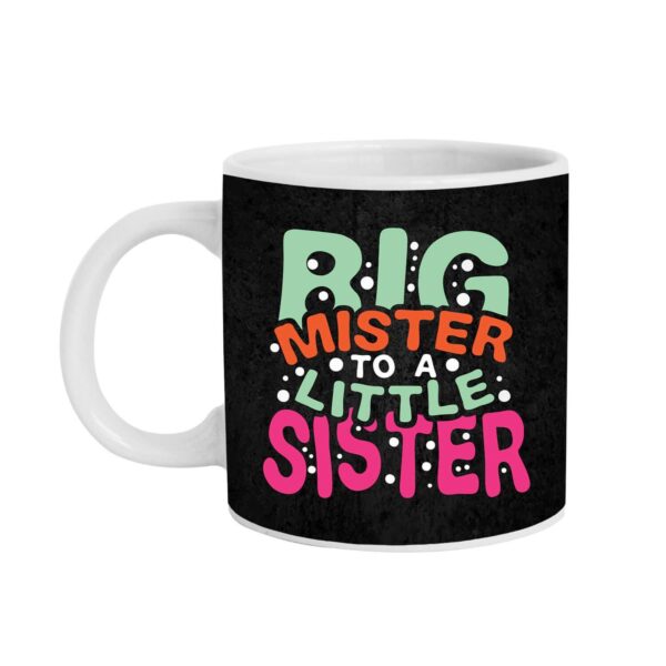 Rakhi Sweets Gift Combo for Brother , Big Mister to A Little Sister Hamper Set of 3 - Mug, Coaster, Anjeer Burfi - 1kg