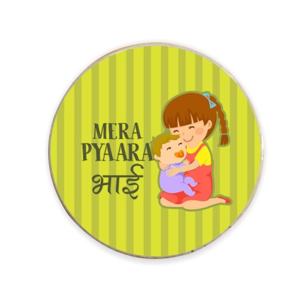 TheYaYaCafe Rakhi Gifts for Brother Annoying Brother Fridge Magnet (Round) Raksha Bandhan Birthday