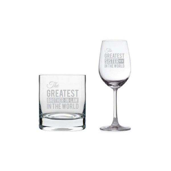 YaYa Café The Greatest Brother Sister In Law Whiskey and Wine Glasses, Rakhi, Roli-Chawal, Coasters Set Of 7-Combo