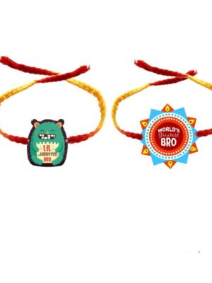 Lil Monster Bro & World Greatest Bro Kids Rakhi Combo Set of - 2