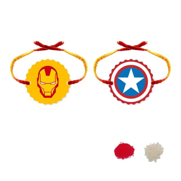 YaYa Cafe Rakhi Gifts Combo for Brother Cadbury Celebrations Assorted Chocolate Gift Pack with Avengers Printed Rakhi - 186.6g