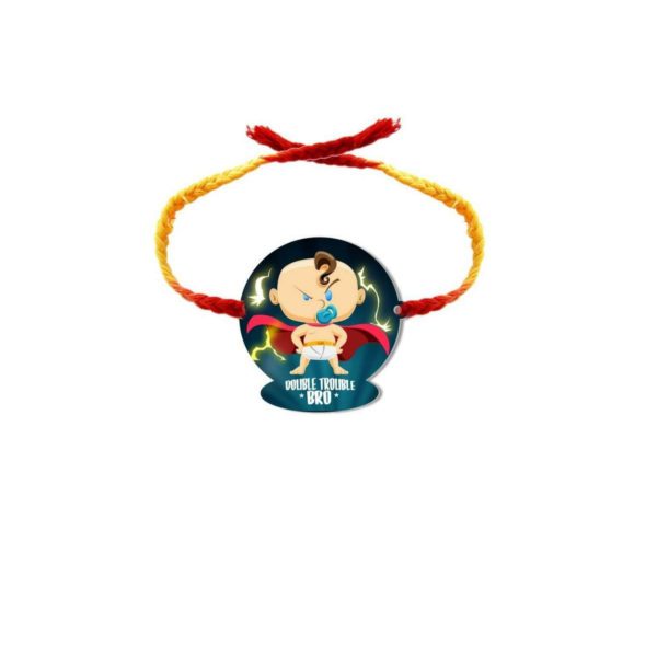 Double Trouble Bro Kids  Rakhi with Gulab Jamun   Combo - Pack of 2