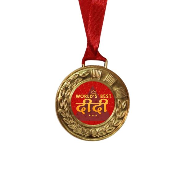 TheYaYaCafe Rakhi Bhaidooj Gifts for Worlds Best Didi Award Medal