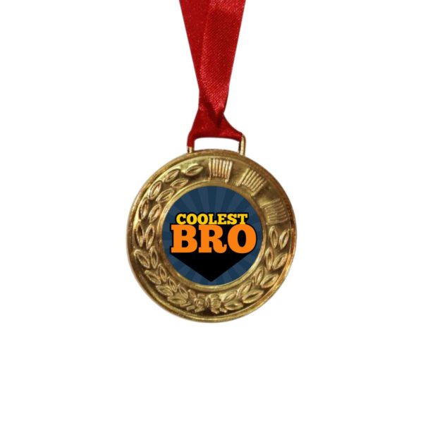 TheYaYaCafe Birthday Rakhi Gifts for Brother, Coolest Bro Medal Award (No. 1 Bro -2in1)