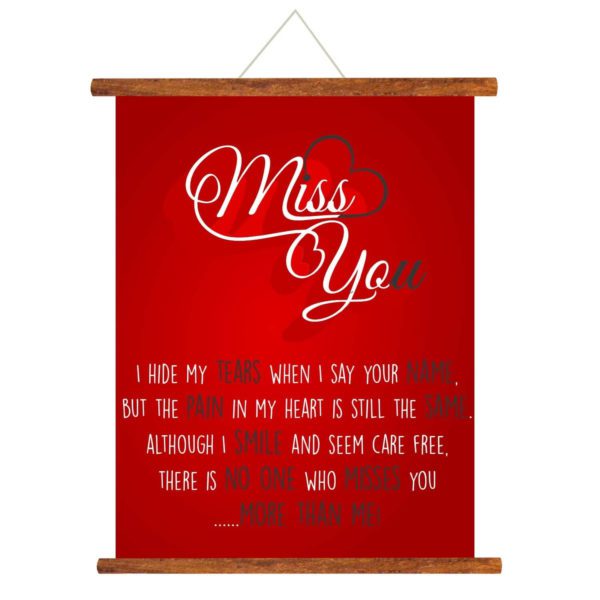 TheYaYaCafe Valentines Day Miss You Greeting Card Gift for Girlfriend Wife Boyfriend Husband No One Misses You More Than Me