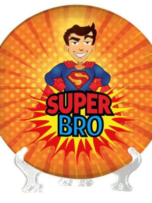 TheYaYaCafe Yaya Cafe� Bhaidooj Gifts for Brother Decorative Plate Super Bro