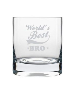 Worlds Best Bro Whiskey Glass