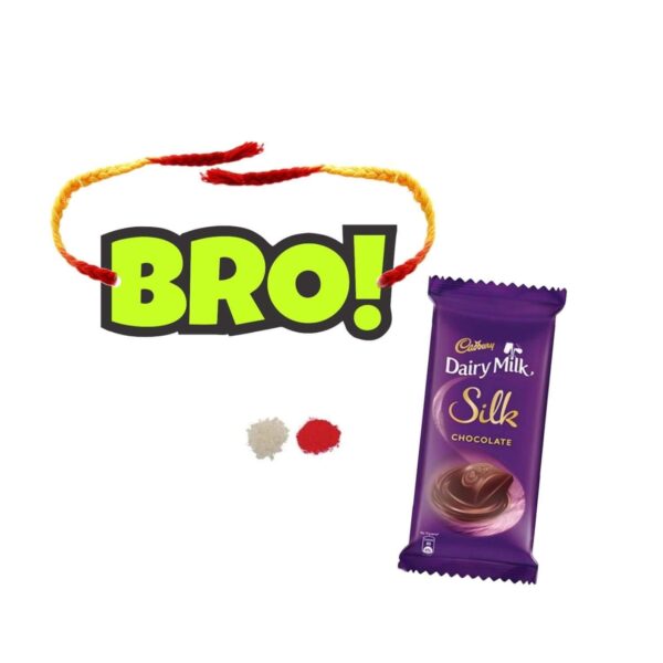 YaYa Cafe™ Rakhi Chocolates Gift Combo for Brother, Bro Rakhi with 5 Pcs Dairy Milk Chocolate Gift Combo Birthday