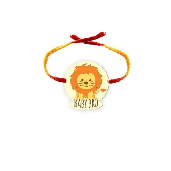 YaYa Cafe Rakhi Dry Fruits Gift Combo for Brother, Lion Baby Bro Rakhi, Almonds, Gift Combo of 2 Raksha Bandhan