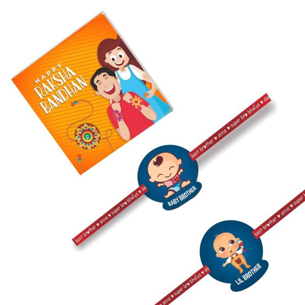 Baby & Lil Brother Kids Rakhi Combo - Pack of 2