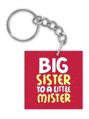 Big Sister to a Little Mister  Kids  Keyring Gift