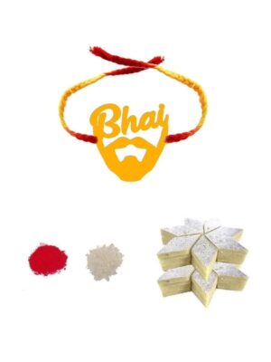 YaYa Cafe Rakhi Sweets Gift Combo for Brother Swag Wala Bhai Printed Rakhi, Kaju Katli - 100 gm, Gift Combo of 2 Raksha Bandhan