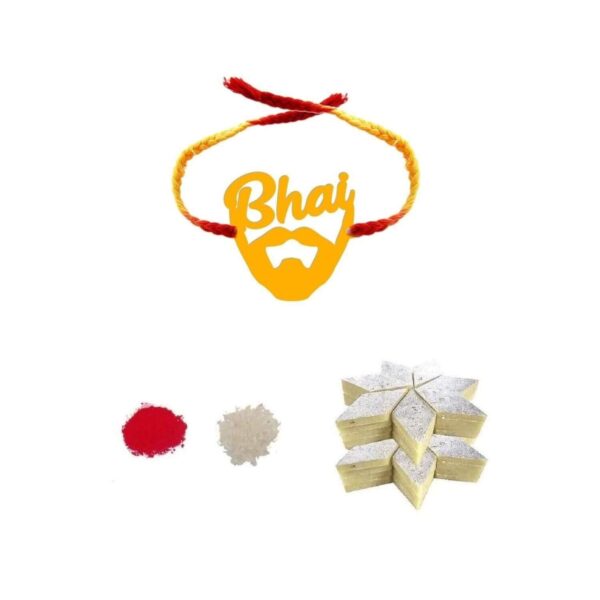 YaYa Cafe Rakhi Sweets Gift Combo for Brother Swag Wala Bhai Printed Rakhi, Kaju Katli - 100 gm, Gift Combo of 2 Raksha Bandhan