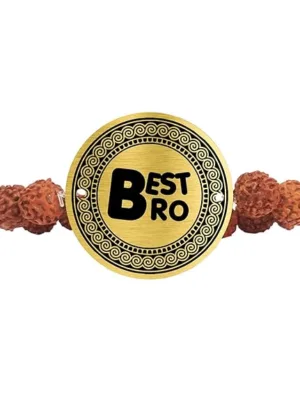 Best Bro  Engraved Rudraksh Rakhi for Brothers