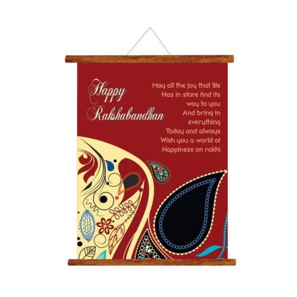 YaYa cafe Birthday Rakhi Happy Rakshabandhan Scroll Greeting Card for Brother - 24 x 32 inches