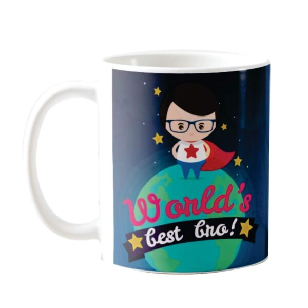 YaYa cafe™ Birthday Chocolates Gift Combo for Brother, Worlds Best Bro Mug, Coaster, 5 Star Chocolates 6 pcs, Gift Combo of