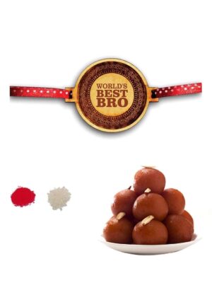 Yaya Cafe Rakhi Sweets Gift Combo for Brother, Worlds Best Bro Rakhi Gulab Jamun, Gift Combo Raksha Bandhan