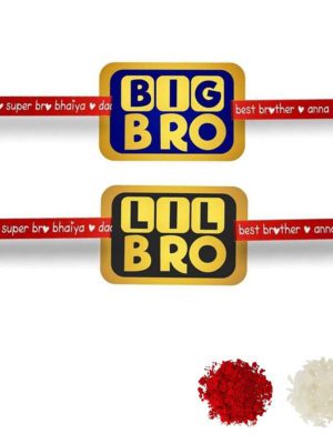 Big Bro & Lil Bro Kids Rakhi  Combo - Pack of 2