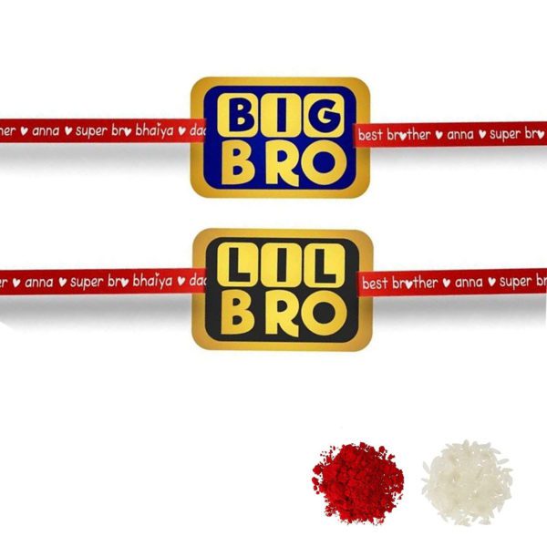 Big Bro & Lil Bro Kids Rakhi  Combo - Pack of 2