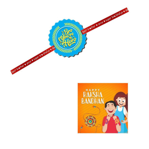 Bro You are my Hero Kids Rakhi for Little Brothers