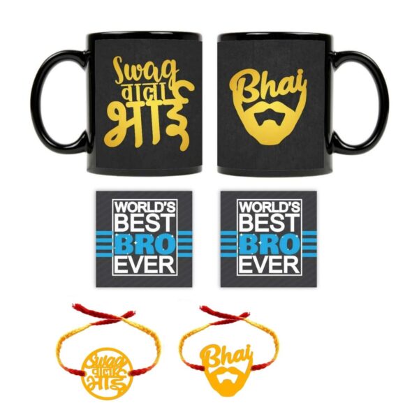 YaYa cafe Family Rakhi for Brother Combo Sets Swag Wala Bhai Rakhi Hamper Raksha Bandhan