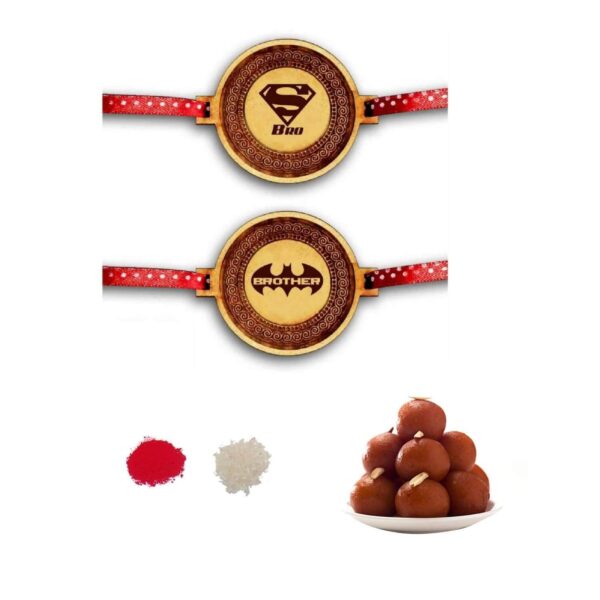Yaya Cafe Rakhi Sweets Gift Combo for Brother, Super Batman Brothers Rakhi Gulab Jamun, Gift Combo Raksha Bandhan