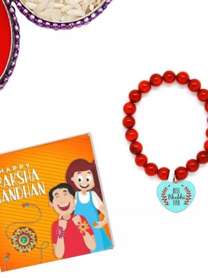 TheYaYaCafe Raksha Bandhan Gifts for Sister-in-law Bhabhi You are The Best Printed Lumba Beads Rakhi Bracelet