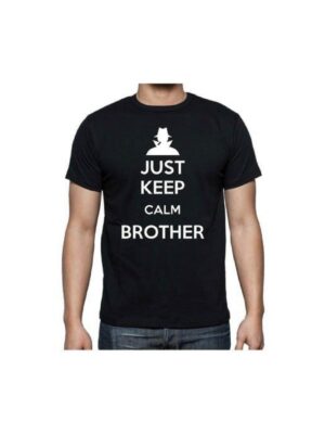 TheYaYaCafe Yaya Cafe Bhaidooj Mens Cotton Printed T-Shirt Just Keep Calm Brother