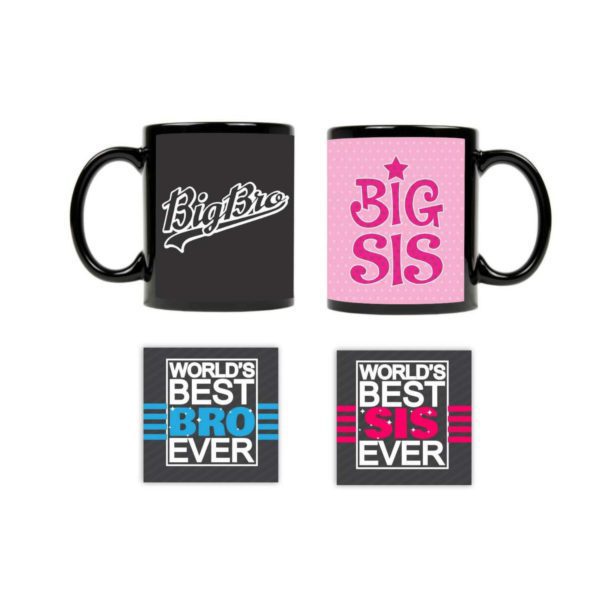 Yaya Cafe� Birthday Dry Fruits Gift Combo for Brother Sister, Big Bro Sis Set of 6 - Mug, Coaster, Almonds, Raisins Rakhi