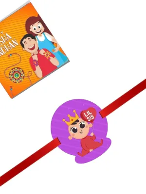 Purple Lil Sis Kids  Rakhi