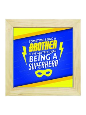 TheYaYaCafe Yaya Cafe Birthday Rakhi Gifts for Brother, Super Hero Brother Framed Wall Clock - 15 x 15 inches