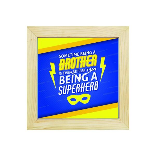 TheYaYaCafe Yaya Cafe Birthday Rakhi Gifts for Brother, Super Hero Brother Framed Wall Clock - 15 x 15 inches