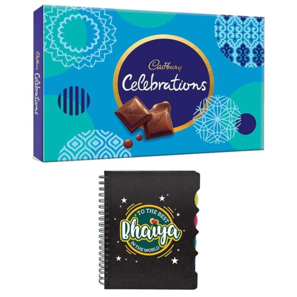 YaYa Cafe Birthday Gifts Combo for Brother Cadbury Celebrations Assorted Chocolate Gift Pack (186.6g) with Best Bhaiya in The
