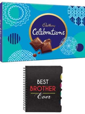 YaYa Cafe Birthday Gifts Combo for Brother Cadbury Celebrations Assorted Chocolate Gift Pack (186.6g) with Best Brother Ever