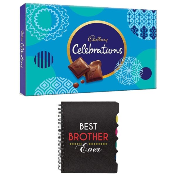 YaYa Cafe Birthday Gifts Combo for Brother Cadbury Celebrations Assorted Chocolate Gift Pack (186.6g) with Best Brother Ever