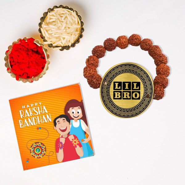 Best Bro  Engraved Rudraksh Rakhi for Brothers