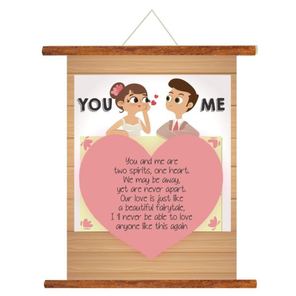 TheYaYaCafe Birthday Gifts Scroll 12 x 16 inches Greeting Card Love Gifts for Husband Wife Boyfriend Girlfriend - You Complete