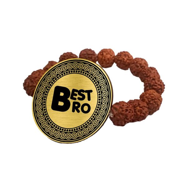 Best Bro  Engraved Rudraksh Rakhi for Brothers