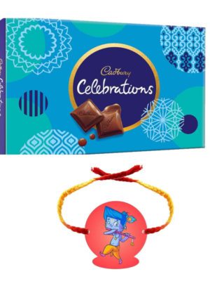 Cadbury Chocolate Gift Pack with Lil Krishna Kids Rakhi