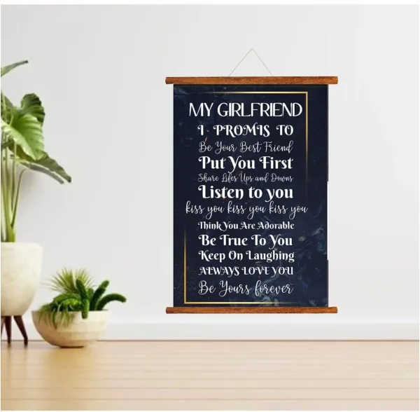 TheYaYaCafe valentine's Day Gifts for Girlfriend greeting card love romantic To My Gorgeous Girlfriend scroll 12x16 Inches