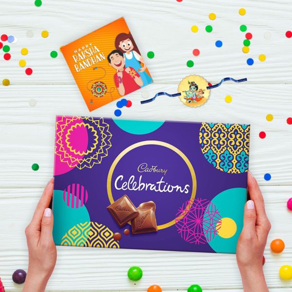 Lil Ganesha  Kids Rakhi with Cadbury Celebration  Chocolate Gift   Combo - Pack of 2