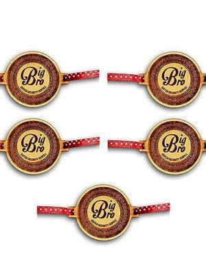 Big Bro Engraved Rakhi Combo - Pack of 5