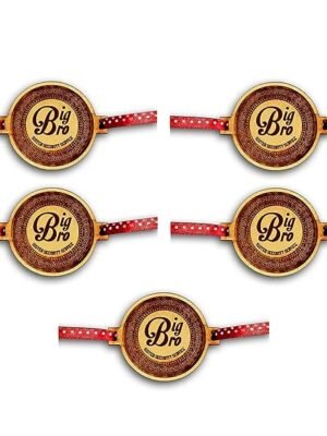 Big Bro Engraved Rakhi Combo - Pack of 5